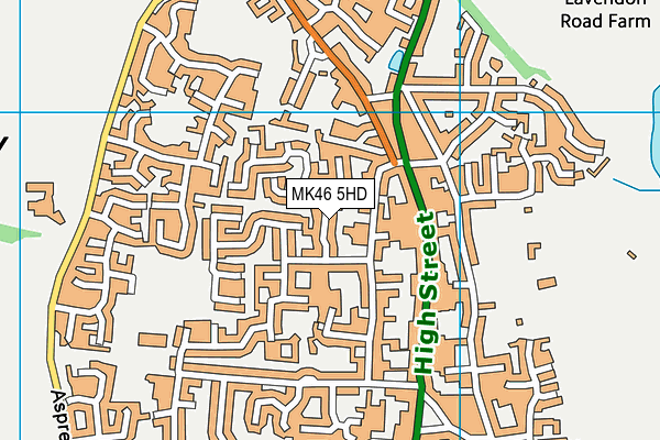 MK46 5HD map - OS VectorMap District (Ordnance Survey) MK46 5HD map - OS VectorMap District (Ordnance Survey)