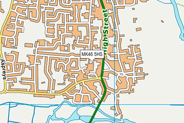 MK46 5HS map - OS VectorMap District (Ordnance Survey) MK46 5HS map - OS VectorMap District (Ordnance Survey)