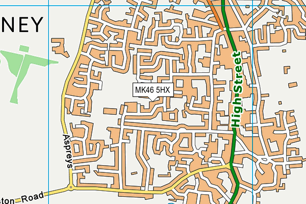 MK46 5HX map - OS VectorMap District (Ordnance Survey) MK46 5HX map - OS VectorMap District (Ordnance Survey)