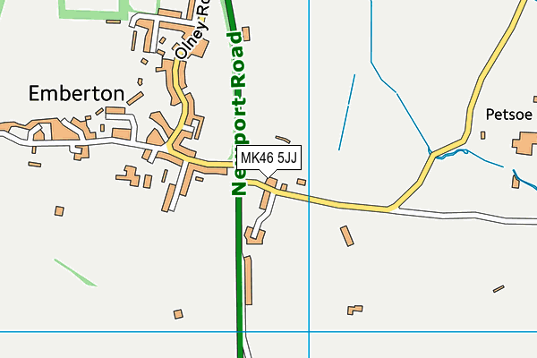 MK46 5JJ map - OS VectorMap District (Ordnance Survey) MK46 5JJ map - OS VectorMap District (Ordnance Survey)