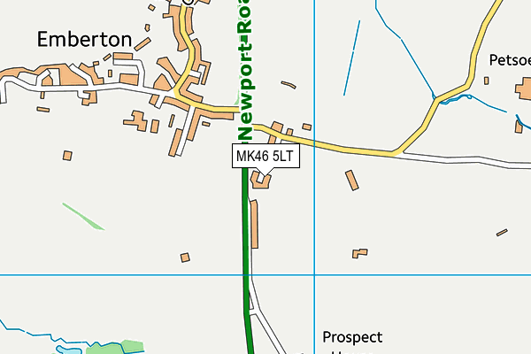 MK46 5LT map - OS VectorMap District (Ordnance Survey) MK46 5LT map - OS VectorMap District (Ordnance Survey)