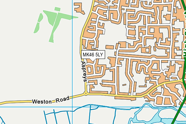 MK46 5LY map - OS VectorMap District (Ordnance Survey) MK46 5LY map - OS VectorMap District (Ordnance Survey)