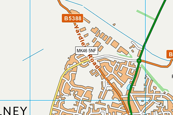 MK46 5NF map - OS VectorMap District (Ordnance Survey) MK46 5NF map - OS VectorMap District (Ordnance Survey)