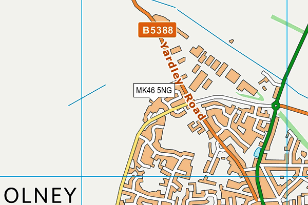 MK46 5NG map - OS VectorMap District (Ordnance Survey) MK46 5NG map - OS VectorMap District (Ordnance Survey)