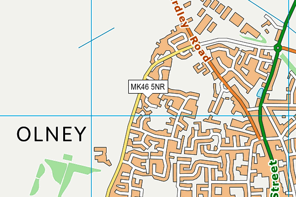 MK46 5NR map - OS VectorMap District (Ordnance Survey)