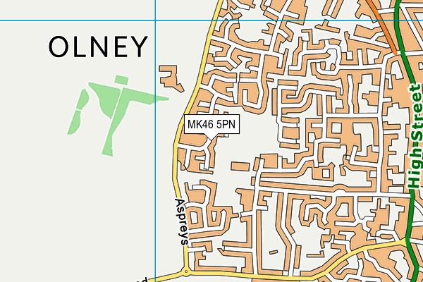 MK46 5PN map - OS VectorMap District (Ordnance Survey) MK46 5PN map - OS VectorMap District (Ordnance Survey)