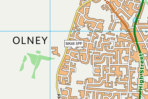 MK46 5PP map - OS VectorMap District (Ordnance Survey)