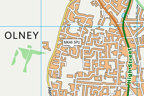 MK46 5PU map - OS VectorMap District (Ordnance Survey)