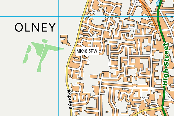 MK46 5PW map - OS VectorMap District (Ordnance Survey) MK46 5PW map - OS VectorMap District (Ordnance Survey)