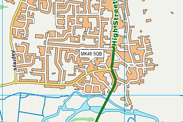 MK46 5QB map - OS VectorMap District (Ordnance Survey) MK46 5QB map - OS VectorMap District (Ordnance Survey)