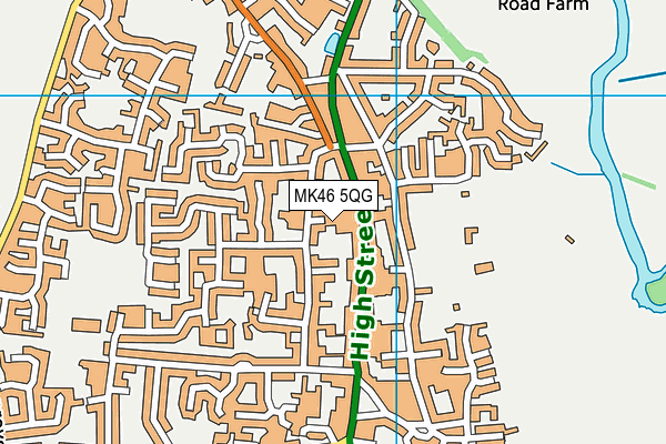 MK46 5QG map - OS VectorMap District (Ordnance Survey) MK46 5QG map - OS VectorMap District (Ordnance Survey)