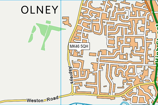 MK46 5QH map - OS VectorMap District (Ordnance Survey)