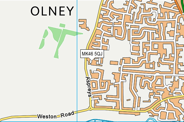 MK46 5QJ map - OS VectorMap District (Ordnance Survey) MK46 5QJ map - OS VectorMap District (Ordnance Survey)