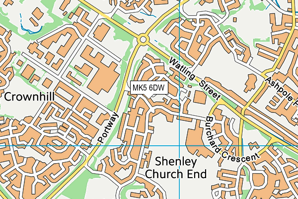 MK5 6DW map - OS VectorMap District (Ordnance Survey) MK5 6DW map - OS VectorMap District (Ordnance Survey)