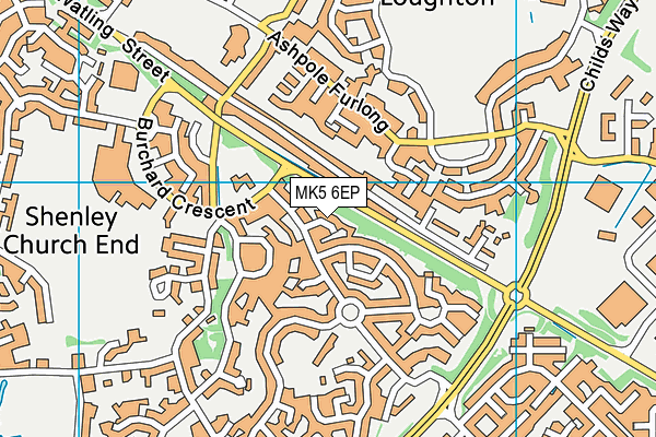 MK5 6EP map - OS VectorMap District (Ordnance Survey)
