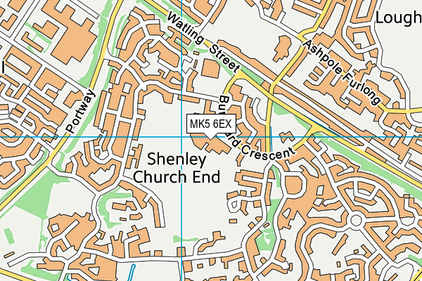 MK5 6EX map - OS VectorMap District (Ordnance Survey)