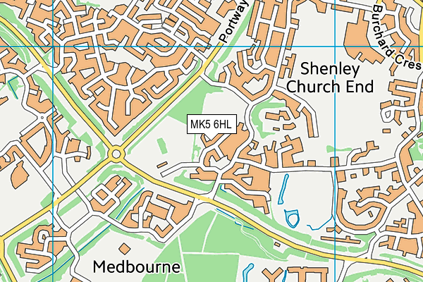 MK5 6HL map - OS VectorMap District (Ordnance Survey)