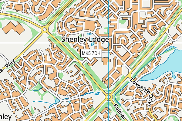 MK5 7DH map - OS VectorMap District (Ordnance Survey)