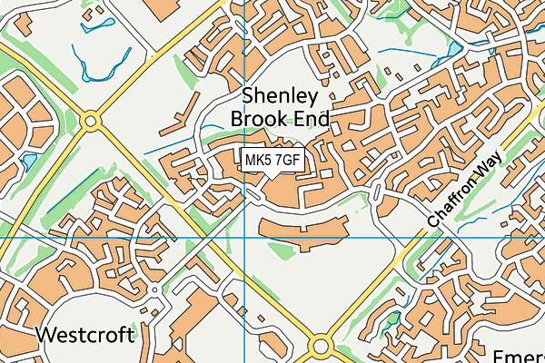 MK5 7GF map - OS VectorMap District (Ordnance Survey) MK5 7GF map - OS VectorMap District (Ordnance Survey)