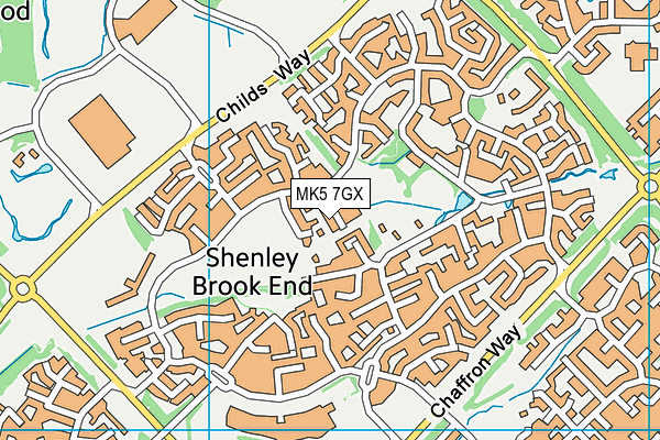 MK5 7GX map - OS VectorMap District (Ordnance Survey) MK5 7GX map - OS VectorMap District (Ordnance Survey)