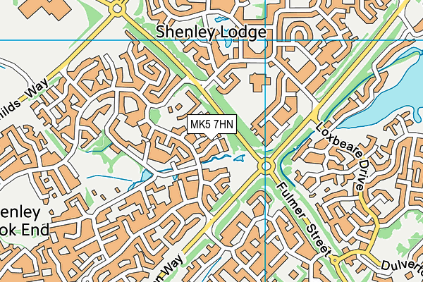 MK5 7HN map - OS VectorMap District (Ordnance Survey)