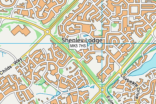 MK5 7HS map - OS VectorMap District (Ordnance Survey)