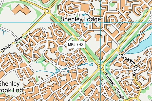 MK5 7HX map - OS VectorMap District (Ordnance Survey)