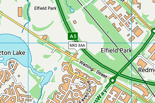 MK5 8AA map - OS VectorMap District (Ordnance Survey) MK5 8AA map - OS VectorMap District (Ordnance Survey)