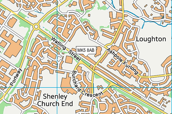 MK5 8AB map - OS VectorMap District (Ordnance Survey)