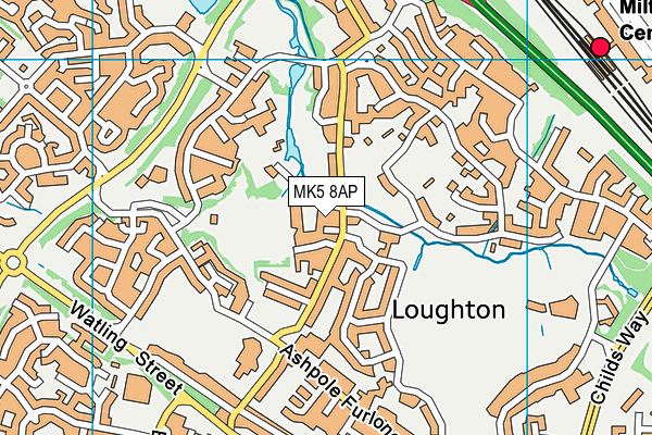 MK5 8AP map - OS VectorMap District (Ordnance Survey) MK5 8AP map - OS VectorMap District (Ordnance Survey)