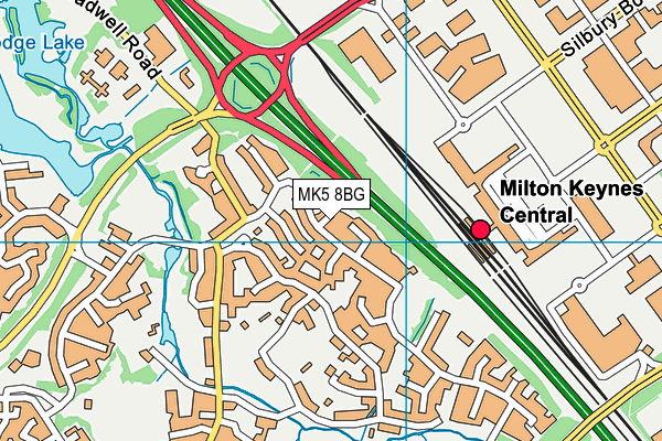 MK5 8BG map - OS VectorMap District (Ordnance Survey)