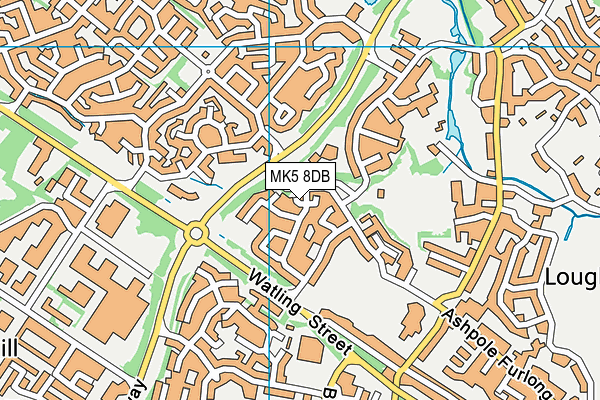 MK5 8DB map - OS VectorMap District (Ordnance Survey) MK5 8DB map - OS VectorMap District (Ordnance Survey)