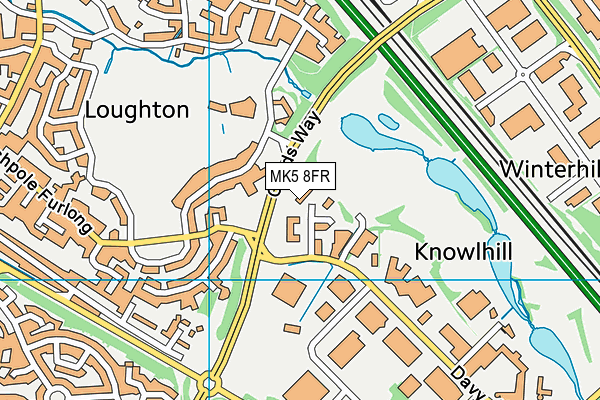 MK5 8FR map - OS VectorMap District (Ordnance Survey)