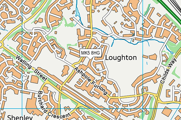 MK5 8HG map - OS VectorMap District (Ordnance Survey)