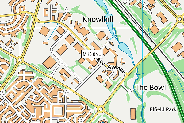 MK5 8NL map - OS VectorMap District (Ordnance Survey)