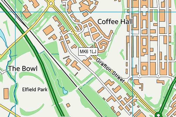 MK6 1LJ map - OS VectorMap District (Ordnance Survey) MK6 1LJ map - OS VectorMap District (Ordnance Survey)
