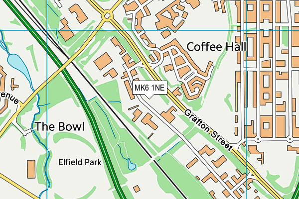 MK6 1NE map - OS VectorMap District (Ordnance Survey) MK6 1NE map - OS VectorMap District (Ordnance Survey)