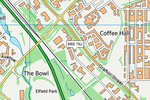 MK6 1NJ map - OS VectorMap District (Ordnance Survey) MK6 1NJ map - OS VectorMap District (Ordnance Survey)