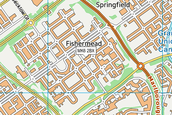 MK6 2BX map - OS VectorMap District (Ordnance Survey) MK6 2BX map - OS VectorMap District (Ordnance Survey)