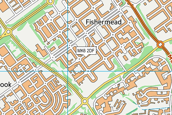 MK6 2DF map - OS VectorMap District (Ordnance Survey) MK6 2DF map - OS VectorMap District (Ordnance Survey)