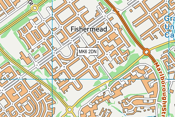 MK6 2DN map - OS VectorMap District (Ordnance Survey) MK6 2DN map - OS VectorMap District (Ordnance Survey)