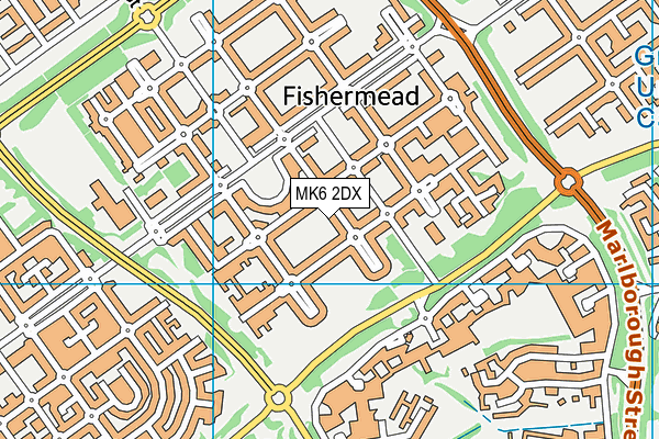 MK6 2DX map - OS VectorMap District (Ordnance Survey) MK6 2DX map - OS VectorMap District (Ordnance Survey)