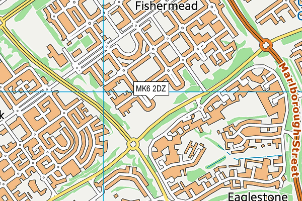 MK6 2DZ map - OS VectorMap District (Ordnance Survey) MK6 2DZ map - OS VectorMap District (Ordnance Survey)