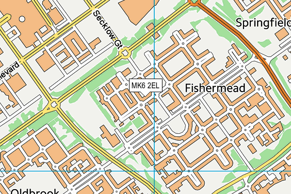 MK6 2EL map - OS VectorMap District (Ordnance Survey) MK6 2EL map - OS VectorMap District (Ordnance Survey)