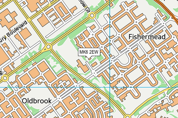 MK6 2EW map - OS VectorMap District (Ordnance Survey) MK6 2EW map - OS VectorMap District (Ordnance Survey)
