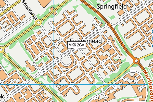 MK6 2GA map - OS VectorMap District (Ordnance Survey) MK6 2GA map - OS VectorMap District (Ordnance Survey)