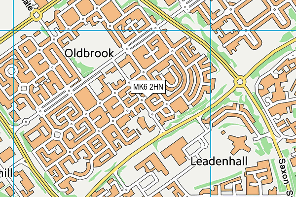 MK6 2HN map - OS VectorMap District (Ordnance Survey)