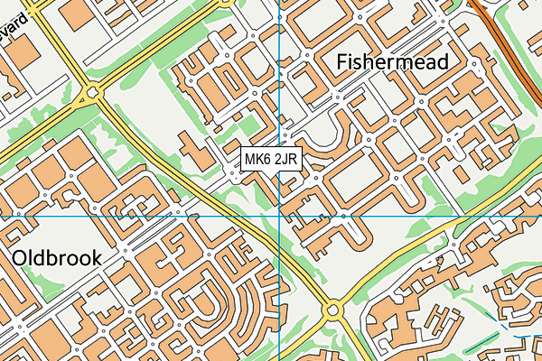 MK6 2JR map - OS VectorMap District (Ordnance Survey) MK6 2JR map - OS VectorMap District (Ordnance Survey)