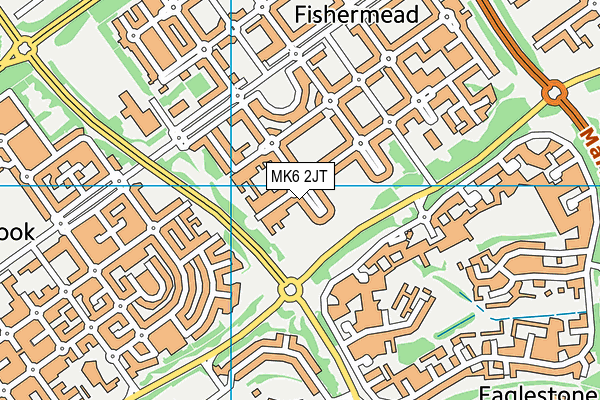 MK6 2JT map - OS VectorMap District (Ordnance Survey) MK6 2JT map - OS VectorMap District (Ordnance Survey)