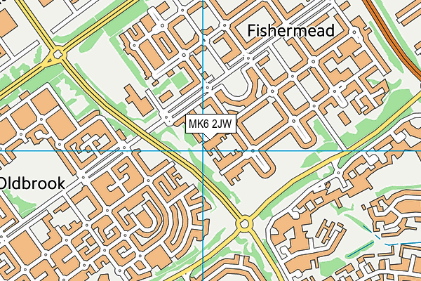 MK6 2JW map - OS VectorMap District (Ordnance Survey) MK6 2JW map - OS VectorMap District (Ordnance Survey)